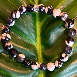 orca agate handmade beaded bracelet